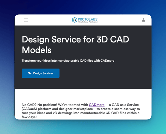Protolabs CADmore Page