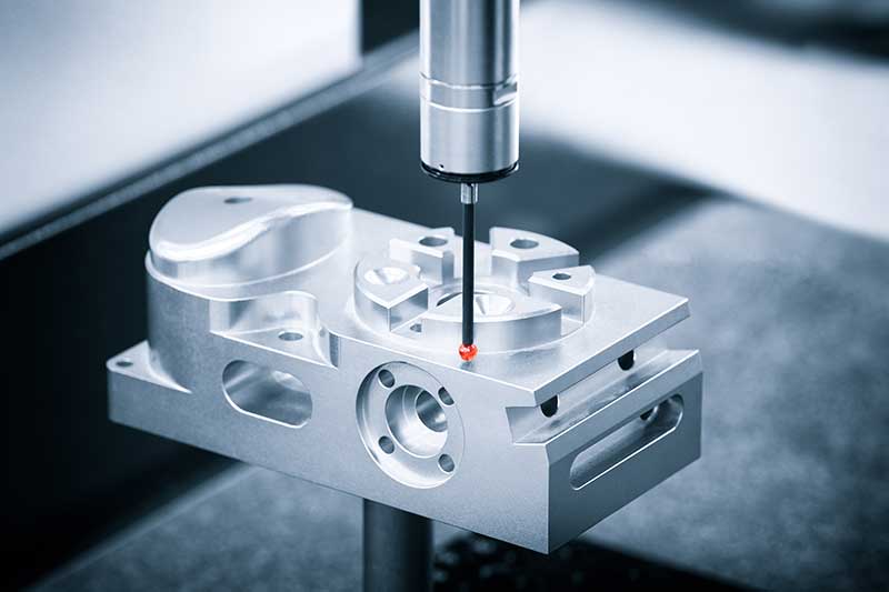 Inspection of a CNC-machined part